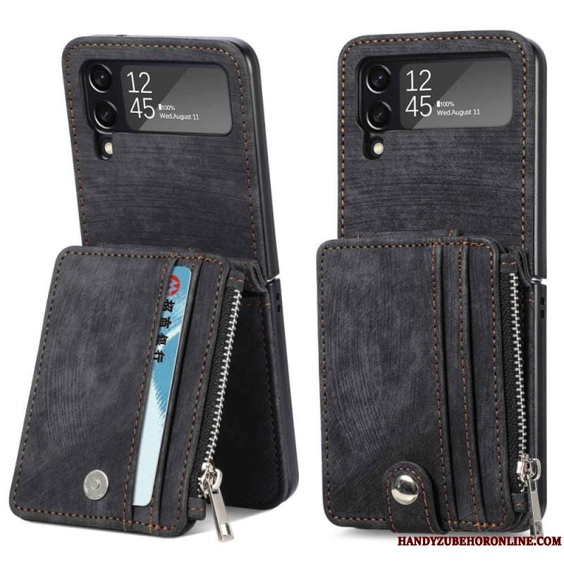 Cover Samsung Galaxy Z Flip 4 Flip Cover Kortholder / Møntpung