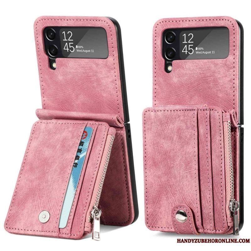 Cover Samsung Galaxy Z Flip 4 Flip Cover Kortholder / Møntpung