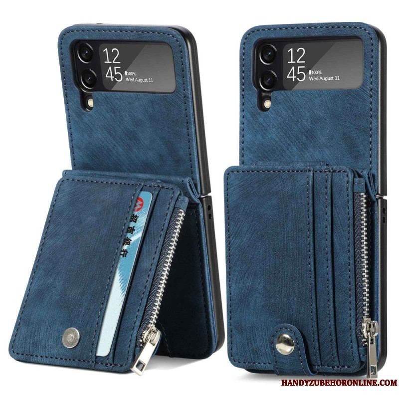 Cover Samsung Galaxy Z Flip 4 Flip Cover Kortholder / Møntpung