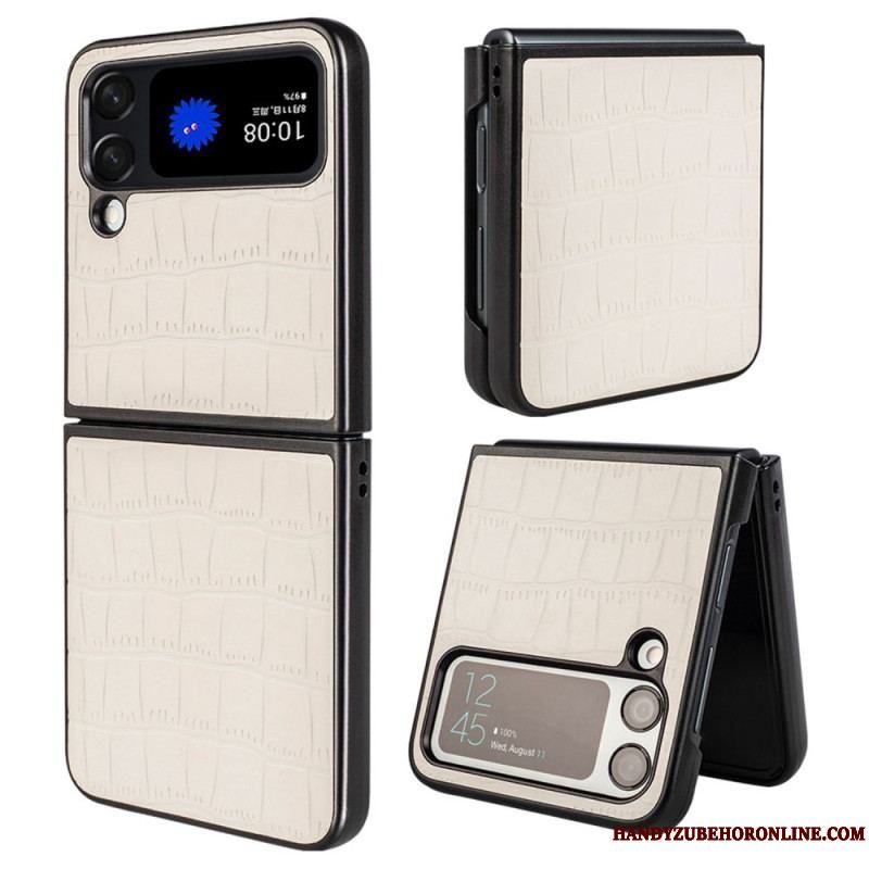 Cover Samsung Galaxy Z Flip 4 Flip Cover Krokodillehudstil