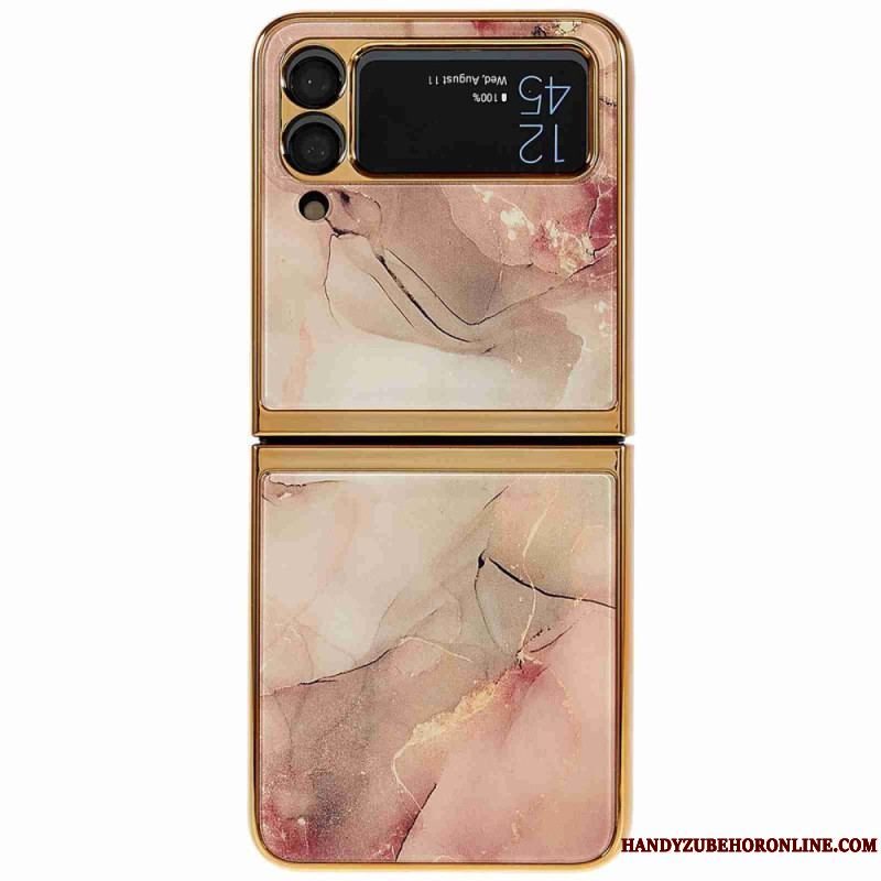 Cover Samsung Galaxy Z Flip 4 Flip Cover Marmor Stil