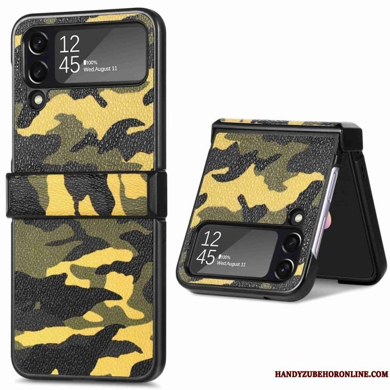 Cover Samsung Galaxy Z Flip 4 Flip Cover Militær Camouflage