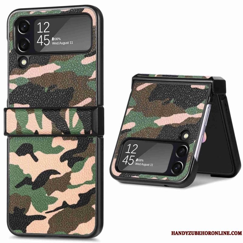 Cover Samsung Galaxy Z Flip 4 Flip Cover Militær Camouflage