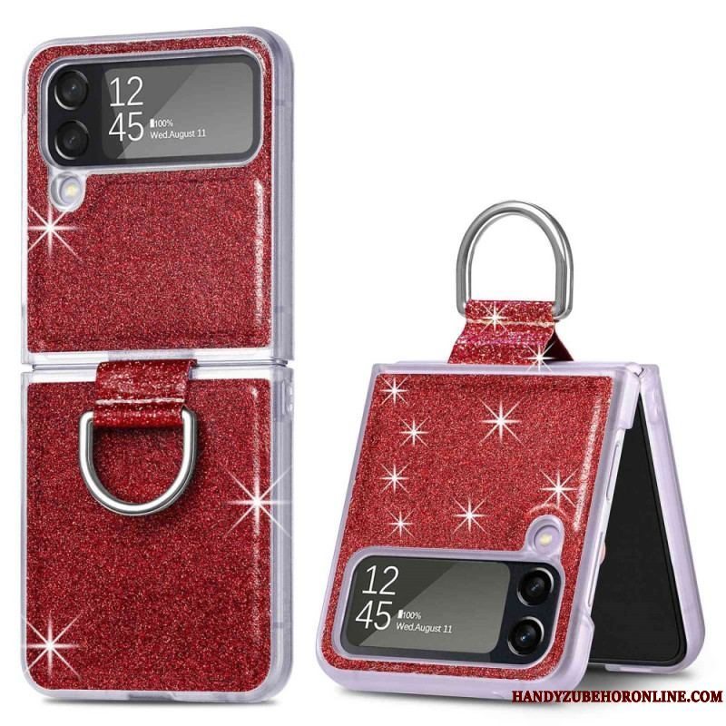 Cover Samsung Galaxy Z Flip 4 Flip Cover Pailletter Og Ring