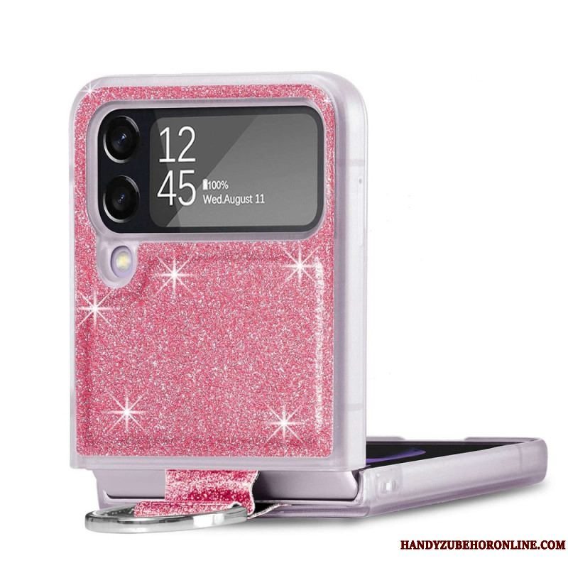 Cover Samsung Galaxy Z Flip 4 Flip Cover Pailletter Og Ring