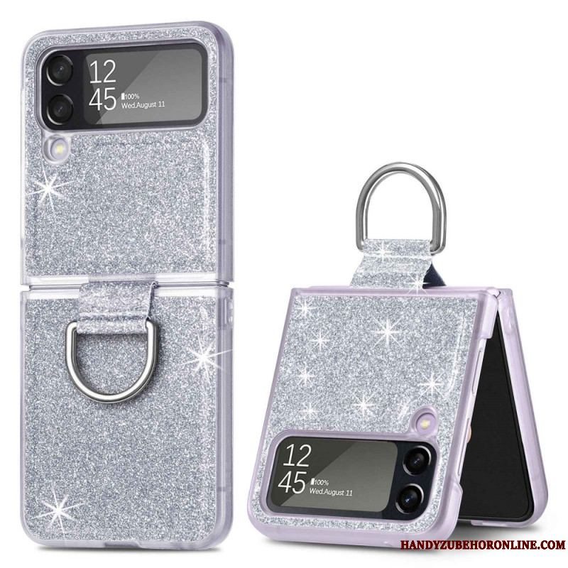 Cover Samsung Galaxy Z Flip 4 Flip Cover Pailletter Og Ring