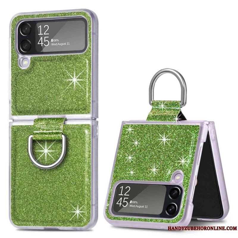 Cover Samsung Galaxy Z Flip 4 Flip Cover Pailletter Og Ring