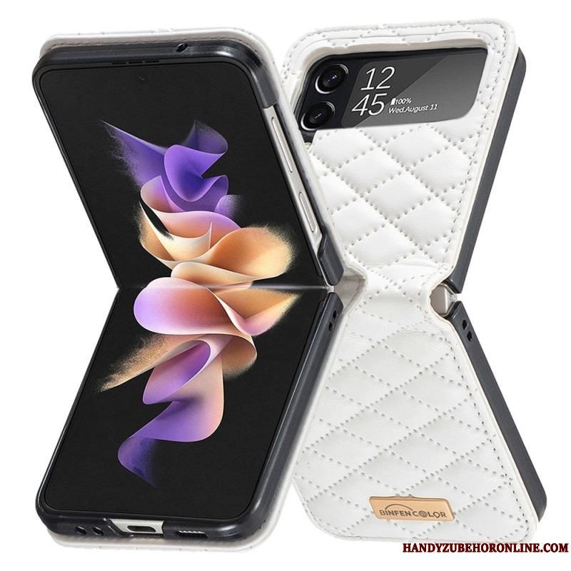 Cover Samsung Galaxy Z Flip 4 Flip Cover Quiltet Binfen Farve