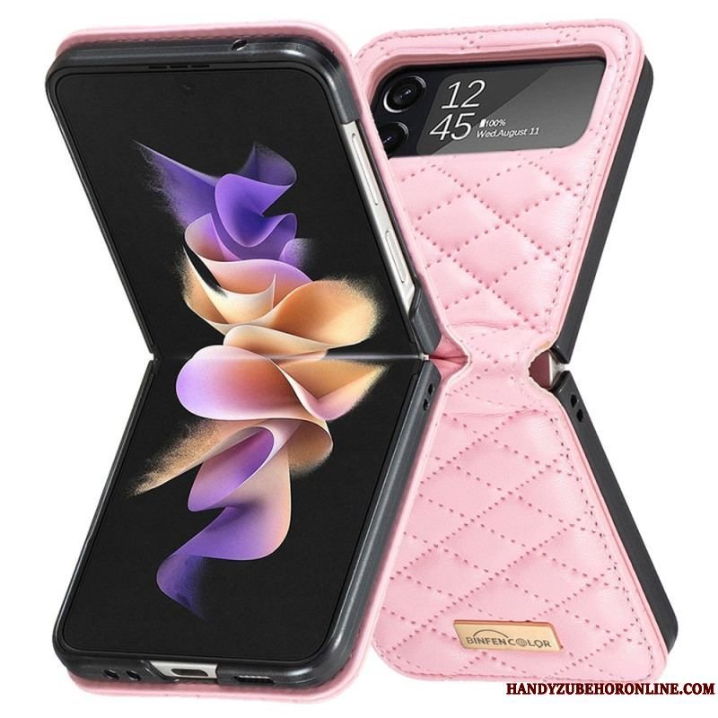 Cover Samsung Galaxy Z Flip 4 Flip Cover Quiltet Binfen Farve