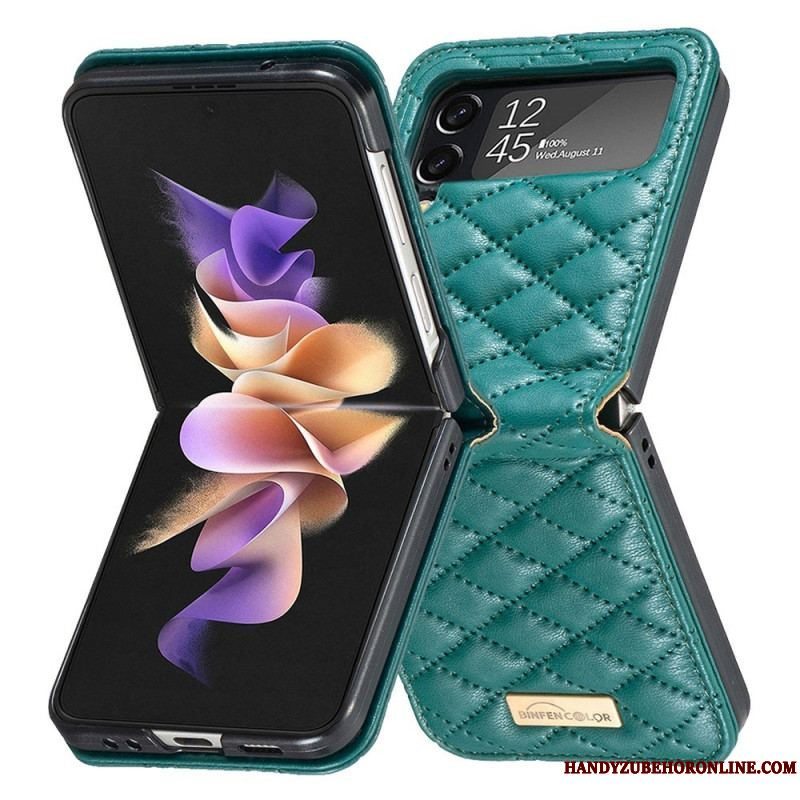 Cover Samsung Galaxy Z Flip 4 Flip Cover Quiltet Binfen Farve