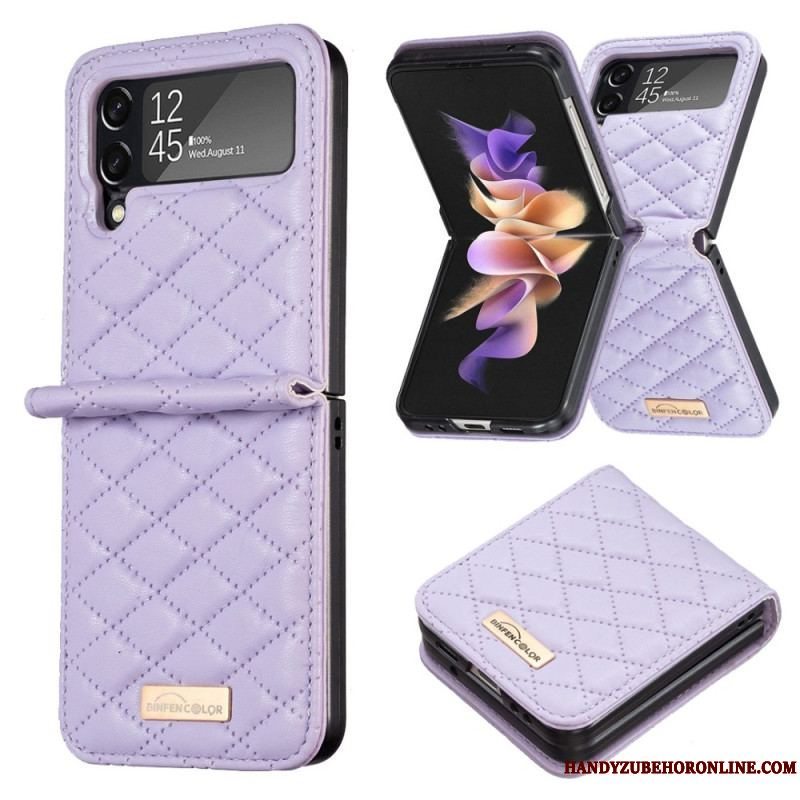 Cover Samsung Galaxy Z Flip 4 Flip Cover Quiltet Binfen Farve