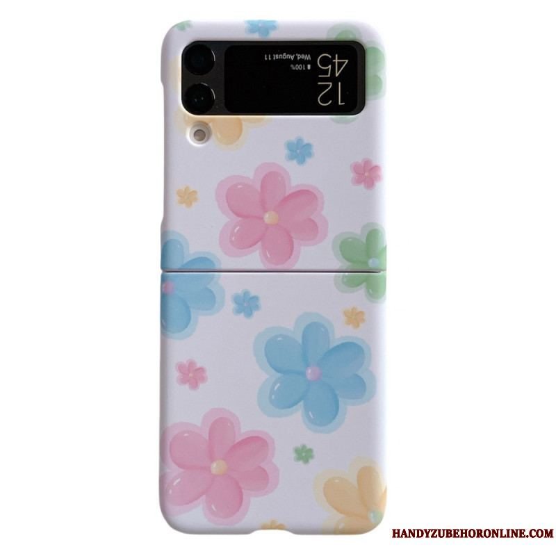 Cover Samsung Galaxy Z Flip 4 Flip Cover Smukke Blomster
