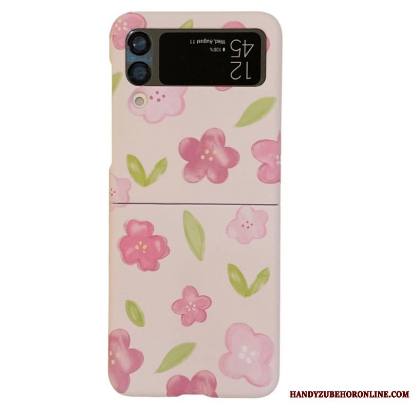 Cover Samsung Galaxy Z Flip 4 Flip Cover Smukke Blomster