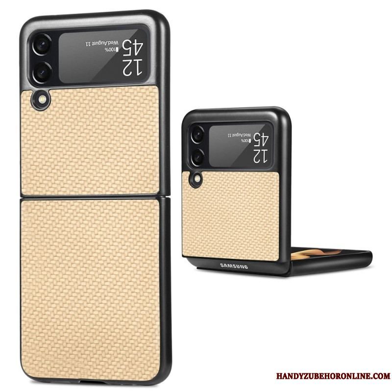 Cover Samsung Galaxy Z Flip 4 Flip Cover Tekstureret Kulfiber