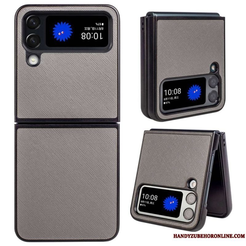 Cover Samsung Galaxy Z Flip 4 Flip Cover Tekstureret Kunstlæder