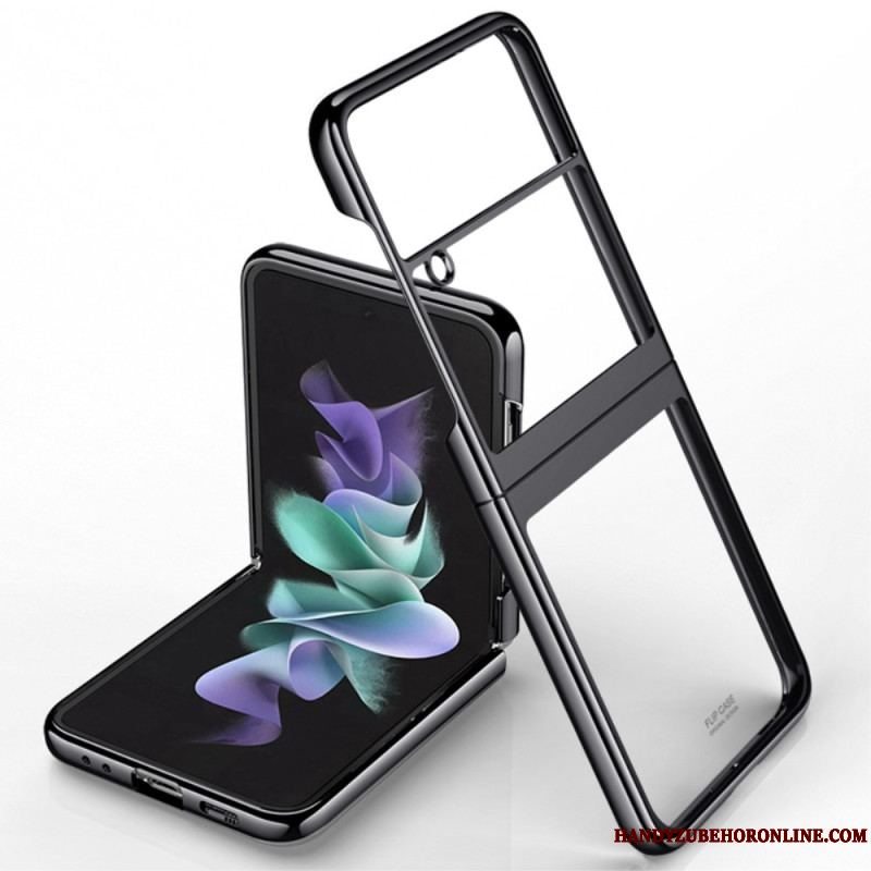 Cover Samsung Galaxy Z Flip 4 Flip Cover Transparent Kontur Metallisk