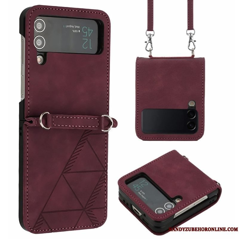 Cover Samsung Galaxy Z Flip 4 Flip Cover Trekanter Med Skulderrem