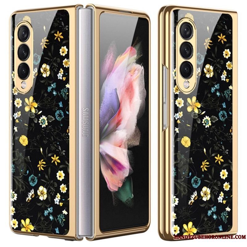 Cover Samsung Galaxy Z Fold 3 5G Blomstret Hærdet Glas