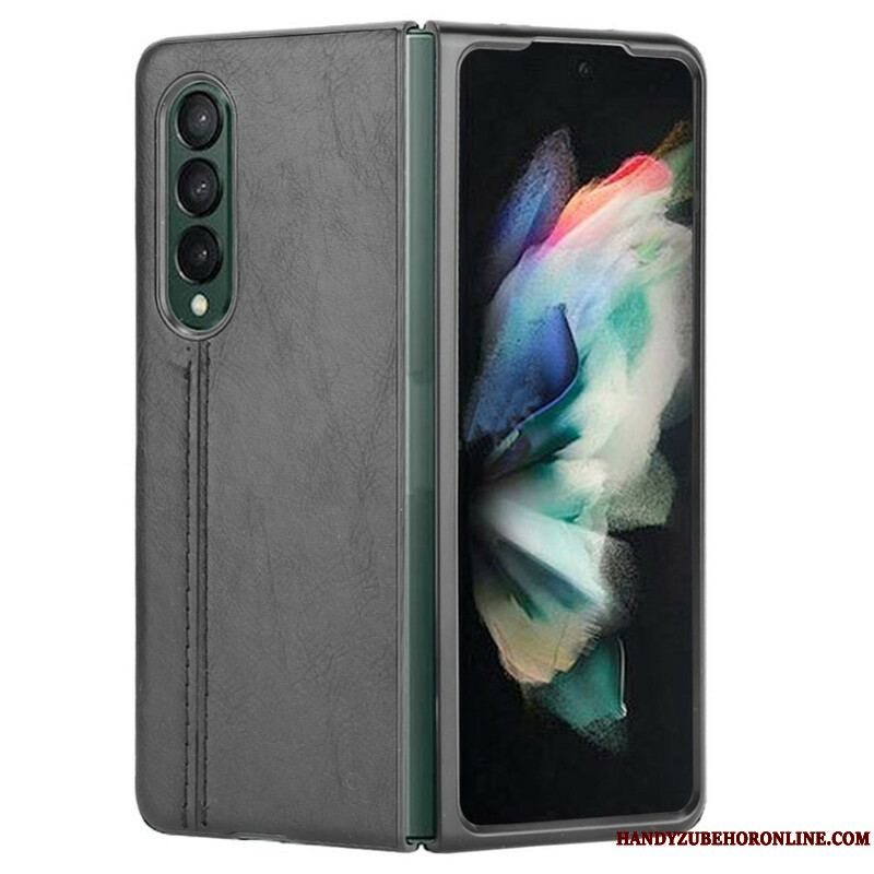 Cover Samsung Galaxy Z Fold 3 5G Couture Lædereffekt