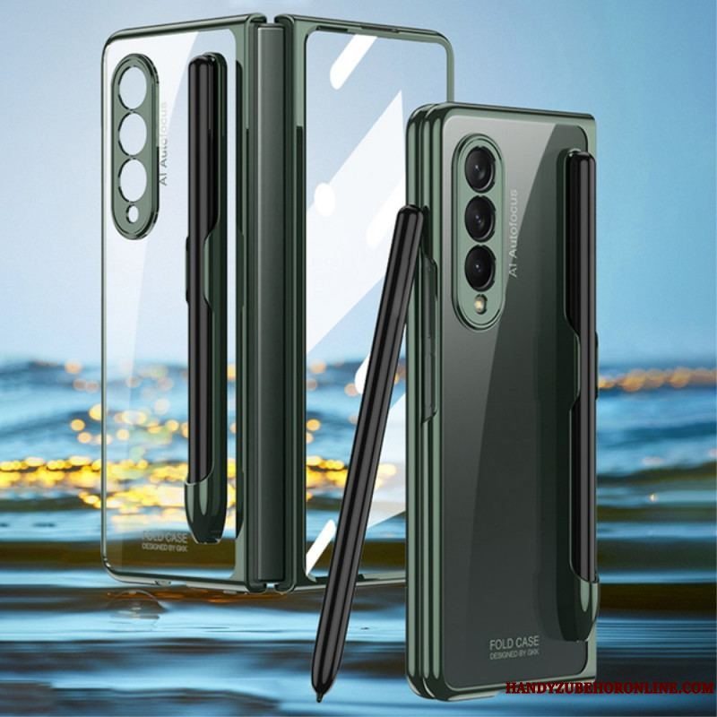 Cover Samsung Galaxy Z Fold 3 5G Gennemsigtig Med Gkk Stylus Holder