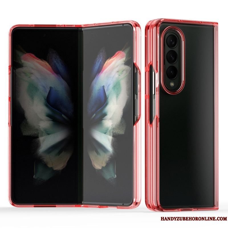 Cover Samsung Galaxy Z Fold 3 5G Gennemsigtige Farvede Kanter