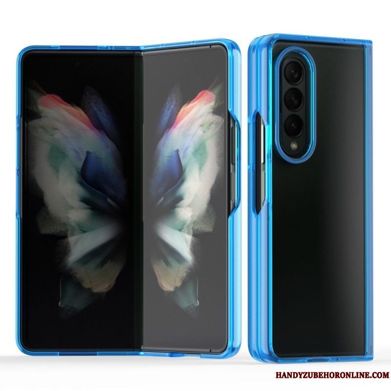 Cover Samsung Galaxy Z Fold 3 5G Gennemsigtige Farvede Kanter