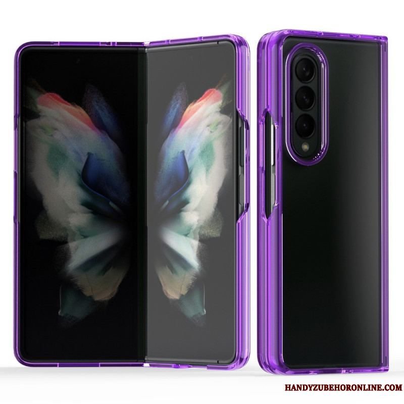 Cover Samsung Galaxy Z Fold 3 5G Gennemsigtige Farvede Kanter