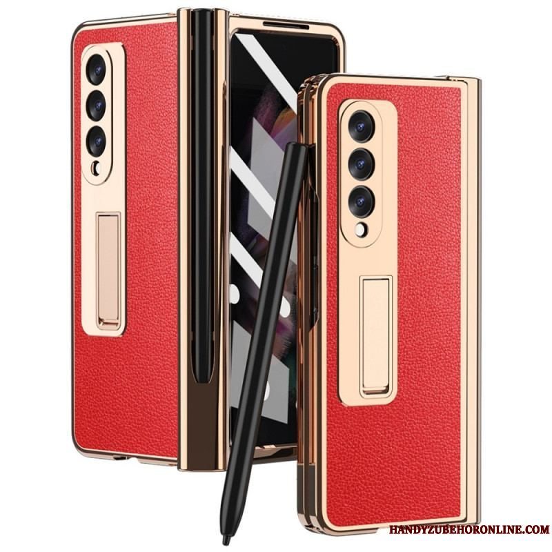 Cover Samsung Galaxy Z Fold 3 5G Multifunktions Litchi-læder