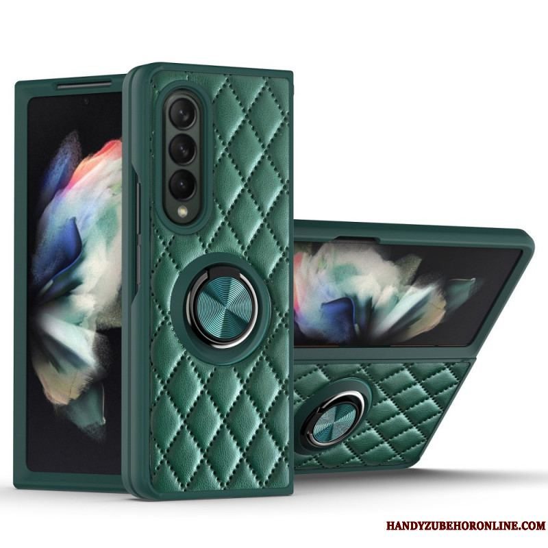 Cover Samsung Galaxy Z Fold 3 5G Polstret Med Ring-support