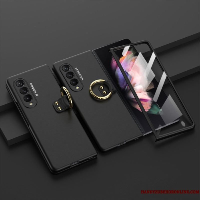 Cover Samsung Galaxy Z Fold 3 5G Ring-support Og Skærmbeskytter Gkk