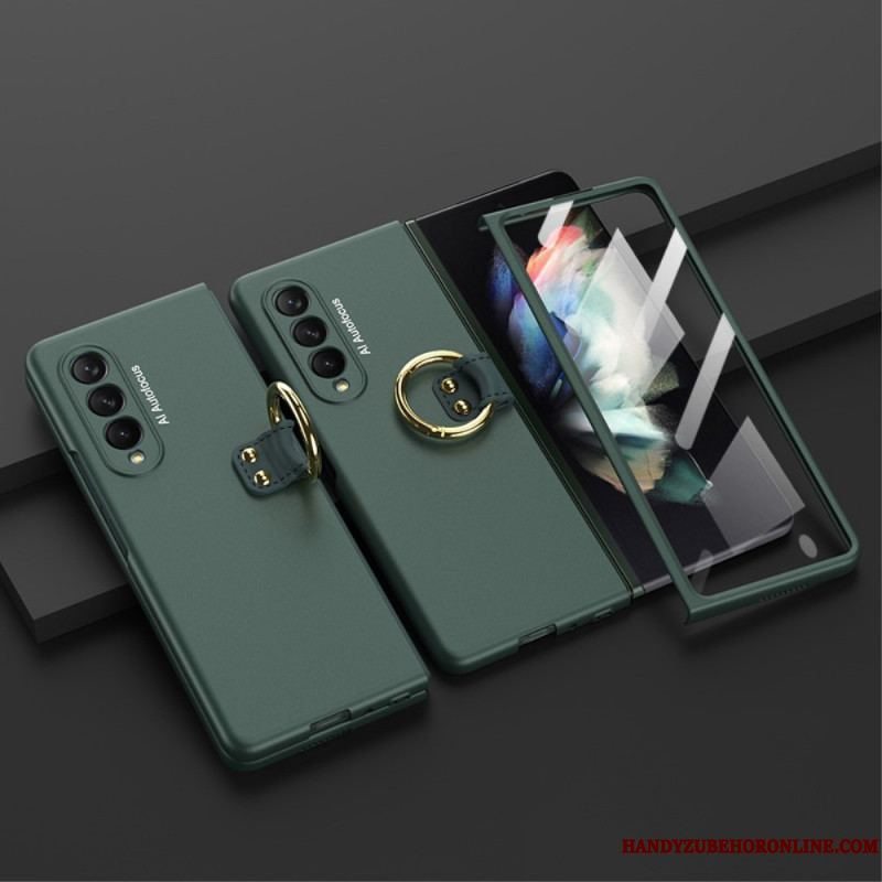 Cover Samsung Galaxy Z Fold 3 5G Ring-support Og Skærmbeskytter Gkk