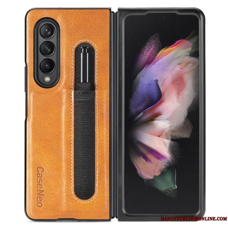 Cover Samsung Galaxy Z Fold 3 5G Style Læder Stylus Holder Caseneo