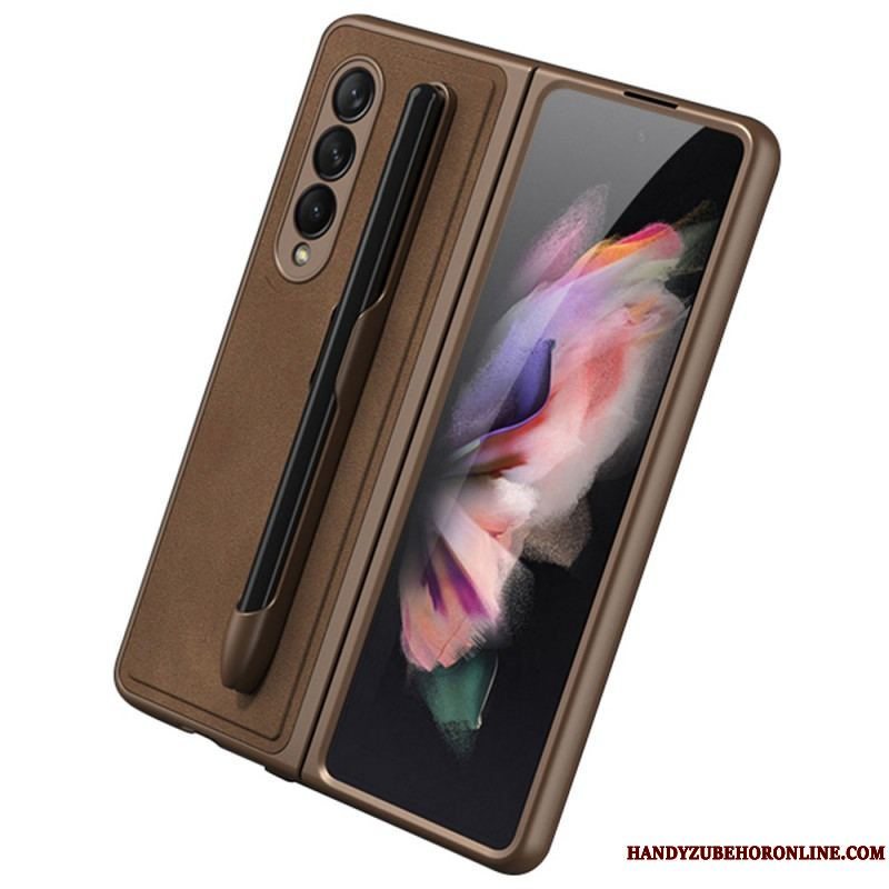 Cover Samsung Galaxy Z Fold 3 5G Stylusholder I Lædereffekt Gkk