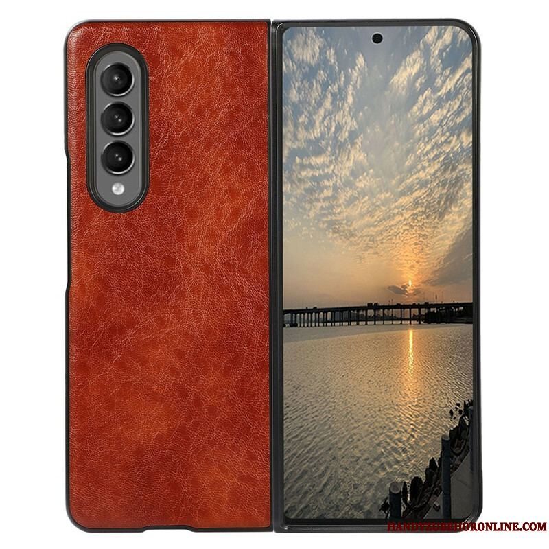 Cover Samsung Galaxy Z Fold 3 5G Tekstureret Kunstlæder