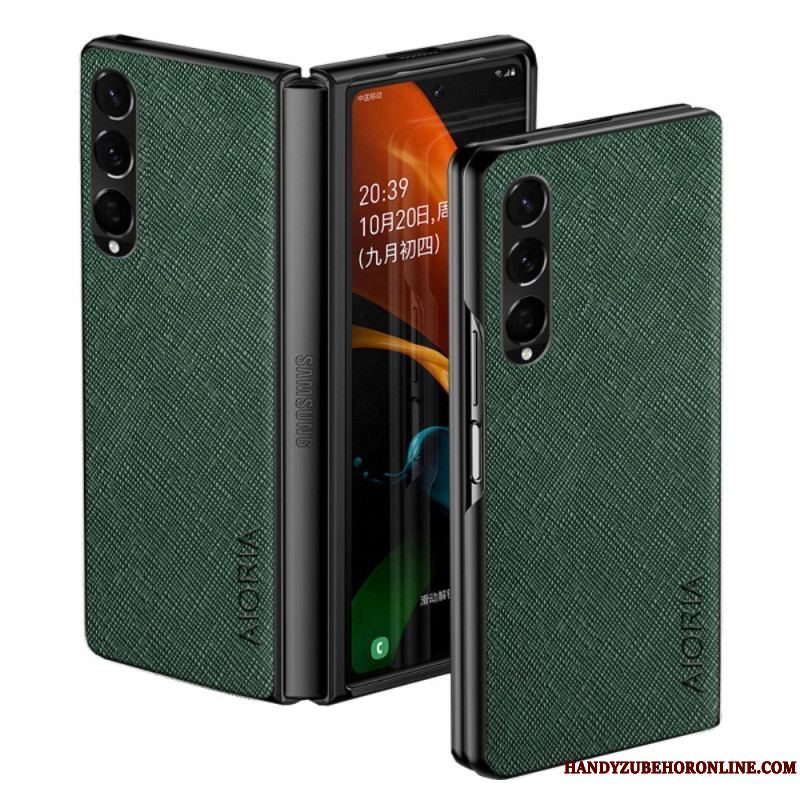 Cover Samsung Galaxy Z Fold 4 Aioria Vævet Tekstur I Imiteret Læder