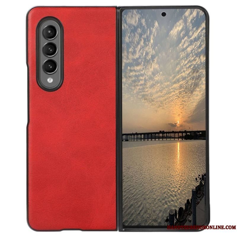 Cover Samsung Galaxy Z Fold 4 Belagt Lædertekstur