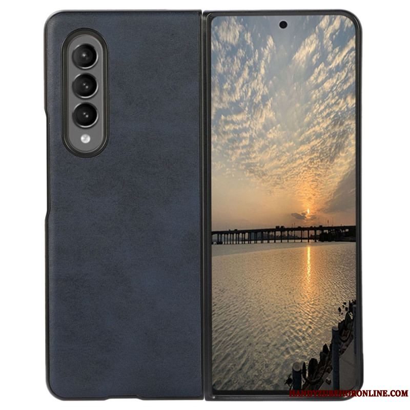 Cover Samsung Galaxy Z Fold 4 Belagt Lædertekstur