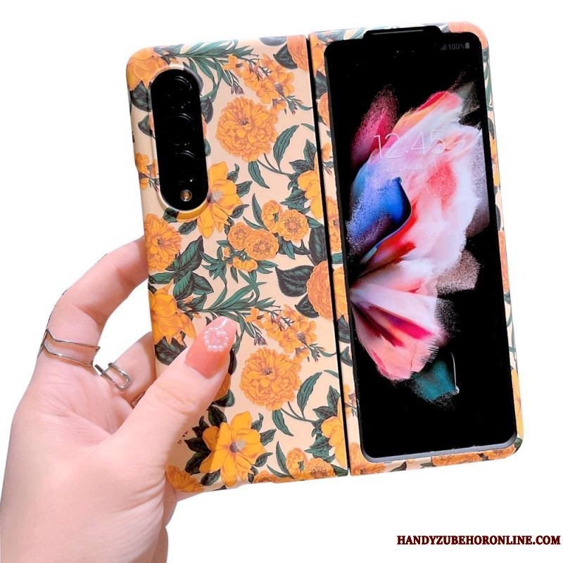 Cover Samsung Galaxy Z Fold 4 Blomster Tapet