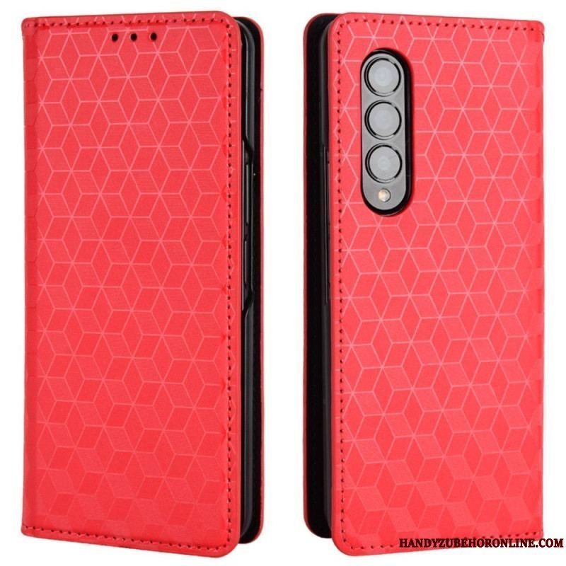 Cover Samsung Galaxy Z Fold 4 Flip Cover 3d Terning