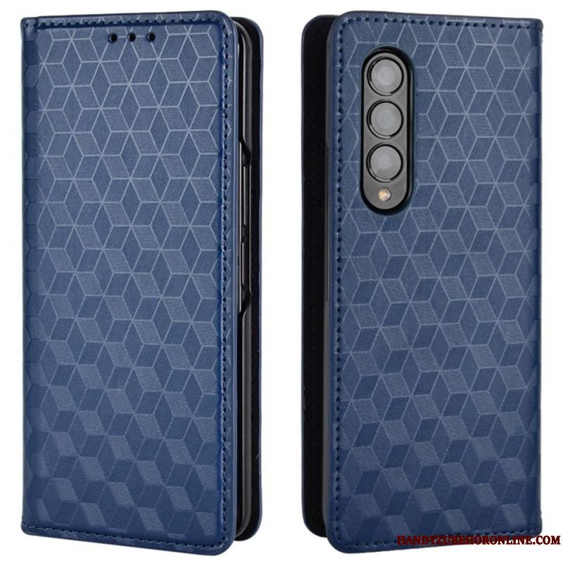 Cover Samsung Galaxy Z Fold 4 Flip Cover 3d Terning