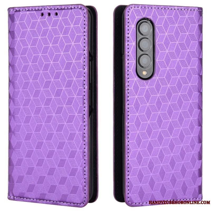 Cover Samsung Galaxy Z Fold 4 Flip Cover 3d Terning