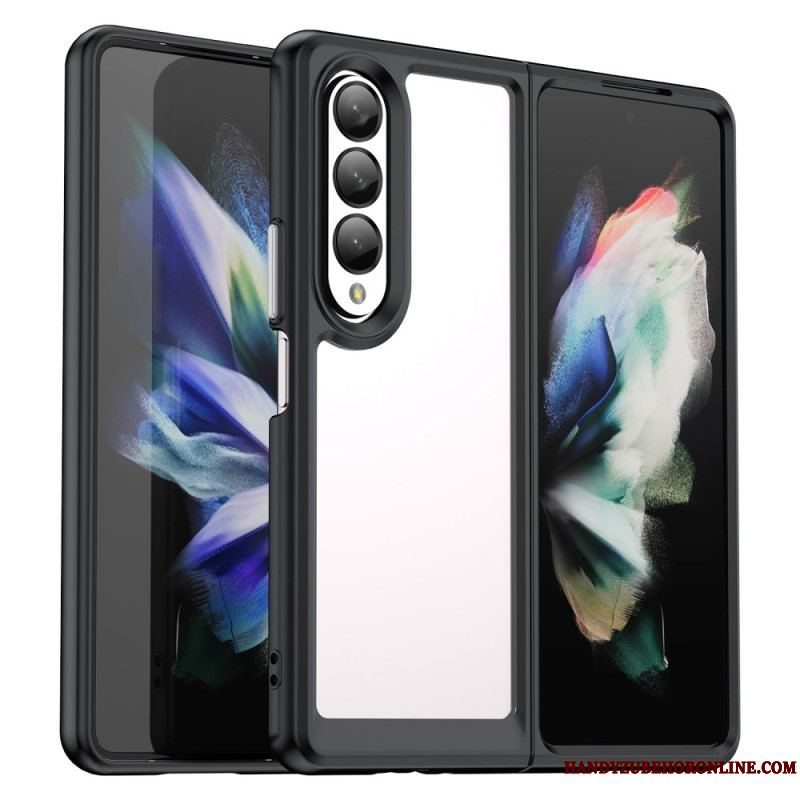 Cover Samsung Galaxy Z Fold 4 Gennemsigtige Farvede Kanter