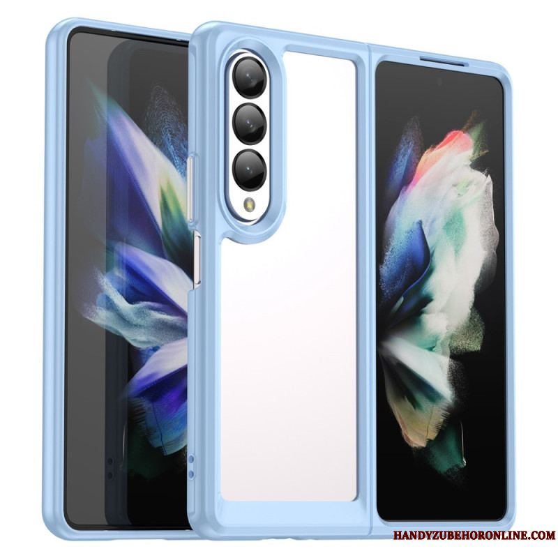 Cover Samsung Galaxy Z Fold 4 Gennemsigtige Farvede Kanter