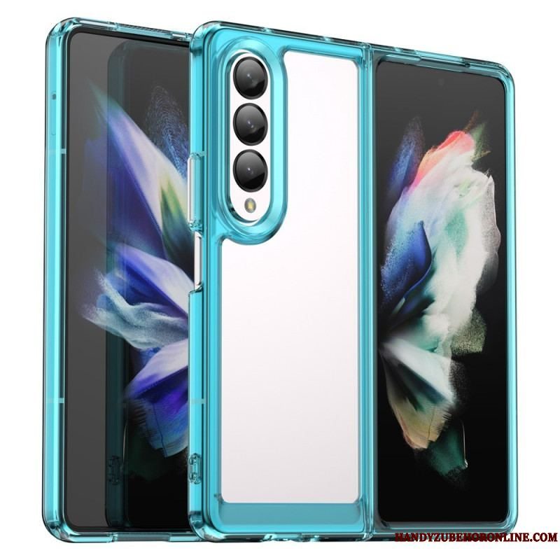 Cover Samsung Galaxy Z Fold 4 Gennemsigtige Farvede Kanter