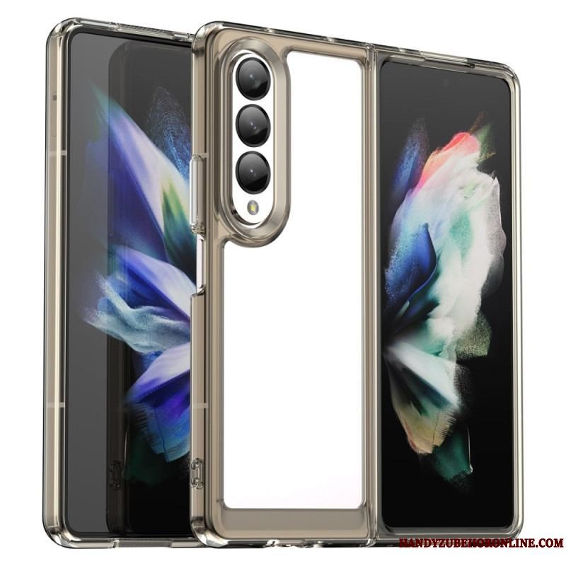 Cover Samsung Galaxy Z Fold 4 Gennemsigtige Farvede Kanter