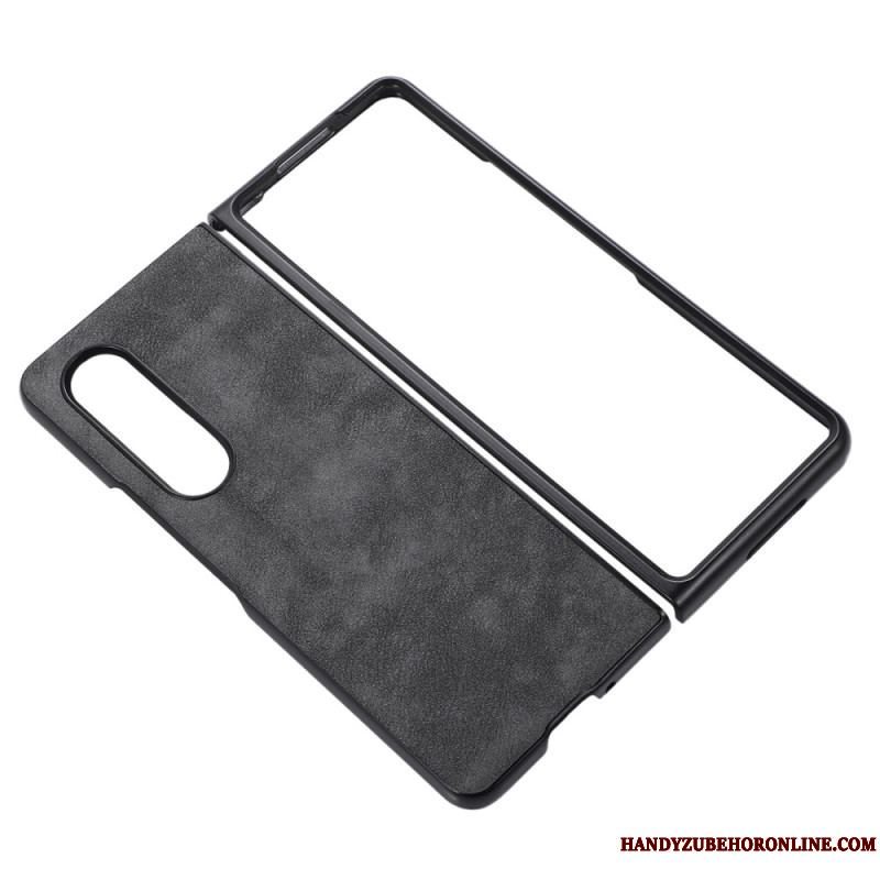 Cover Samsung Galaxy Z Fold 4 Imiteret Læder Hudtekstur