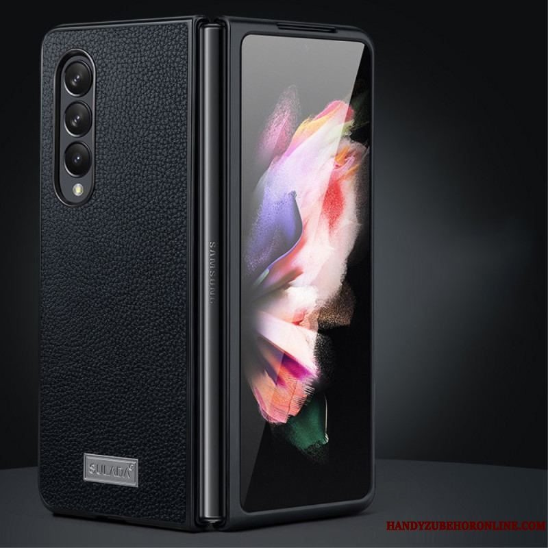 Cover Samsung Galaxy Z Fold 4 Sulada Litchi Imiteret Læder