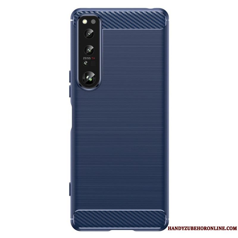 Cover Sony Xperia 1 IV Børstet Kulfiber