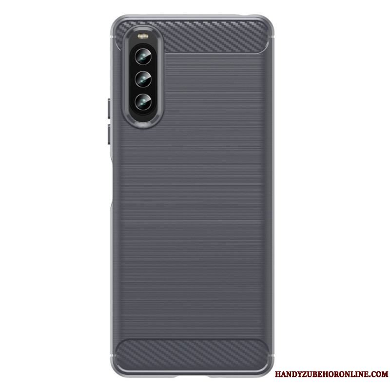 Cover Sony Xperia 10 IV Børstet Kulfiber