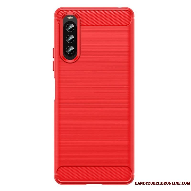 Cover Sony Xperia 10 IV Børstet Kulfiber